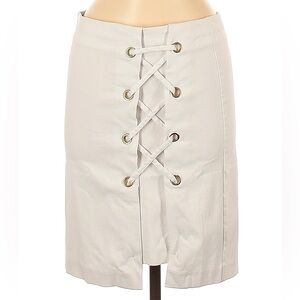Alex & Olivia White Fitted Skirt M